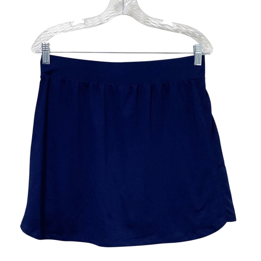 AK Sport Anne Klein Navy Golf Tennis Skort Elastic Waist Size S